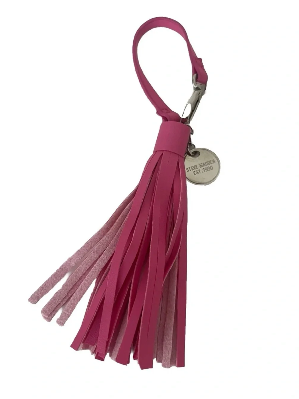 Steve Madden Pink Tassel Keychain Bag Charm